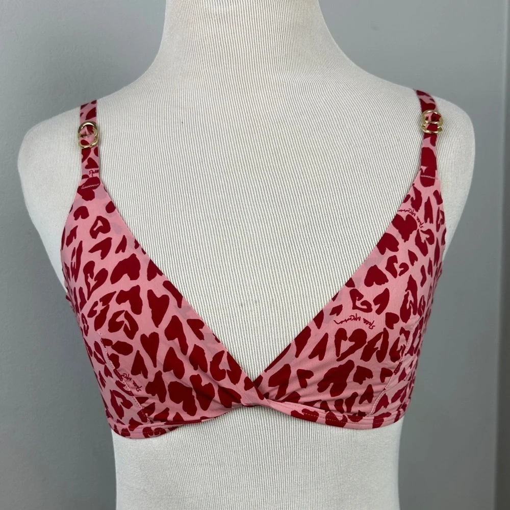 STELLA MCCARTNEY Stretch Jersey Heart Soft Cup Bra Sz L